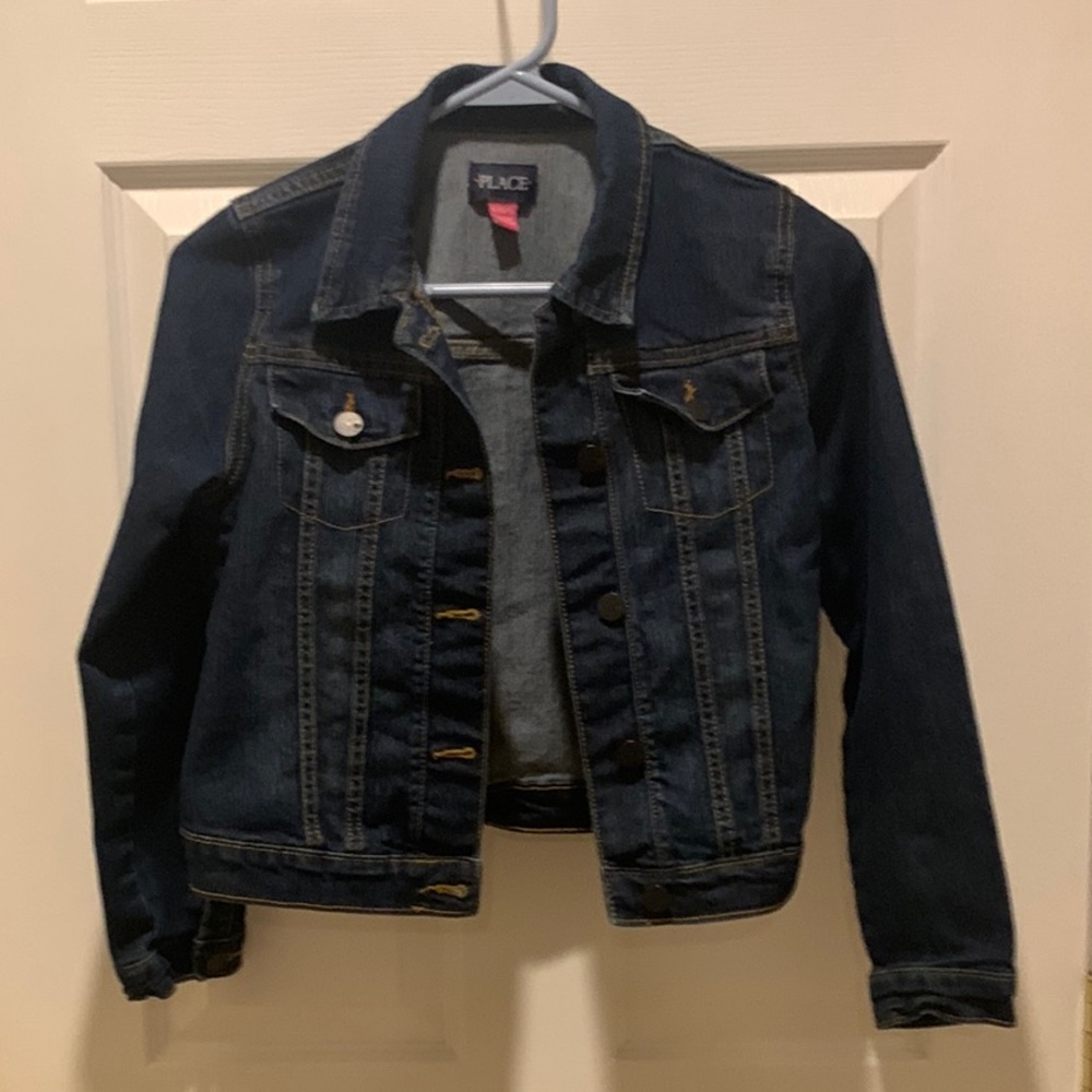 The Children's Place Blue Jean Jacket Cropped Style